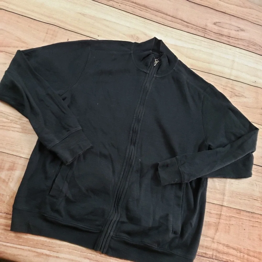 Banana Republic Sweater Mens‎ Extra Large Black Sweatshirt Preppy Full Zip Adult